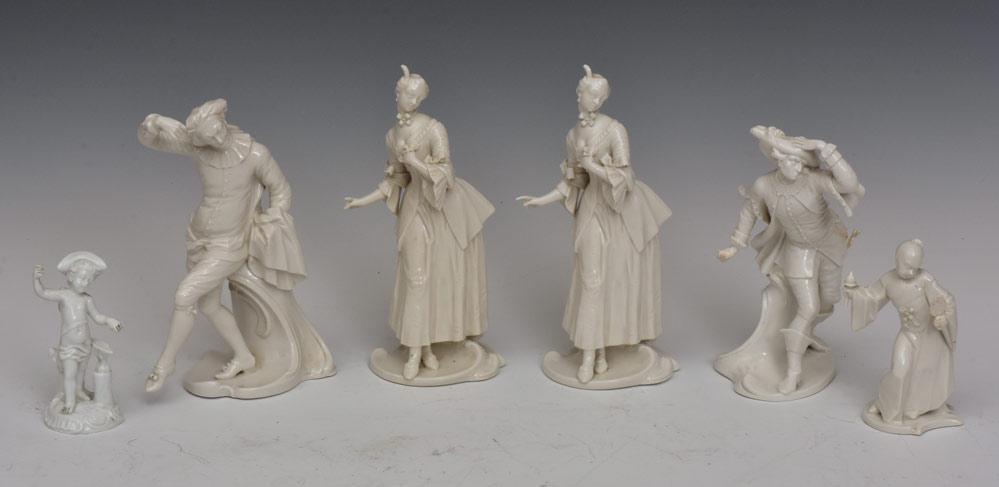 Blanc de Chine Porcelain Figures (6) (1 of 1)