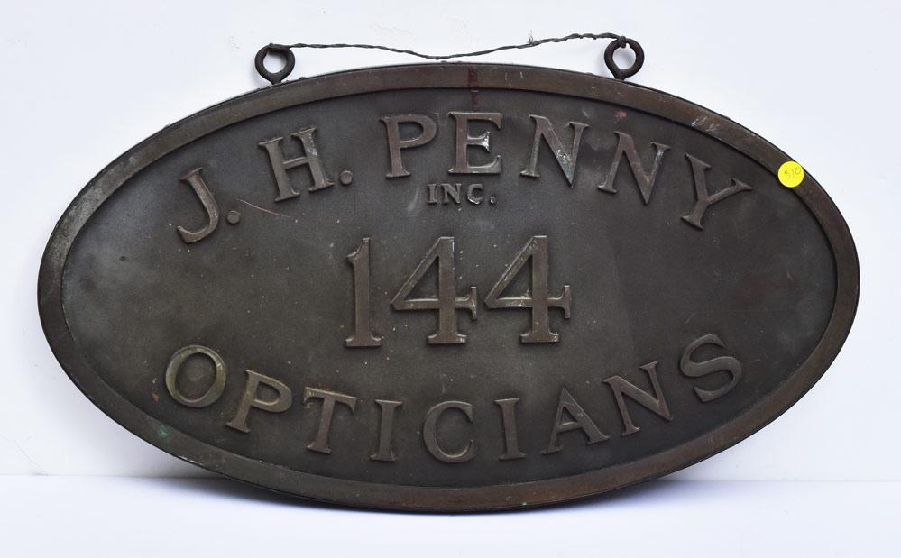J. H. Penny Optician's Sign (1 of 1)