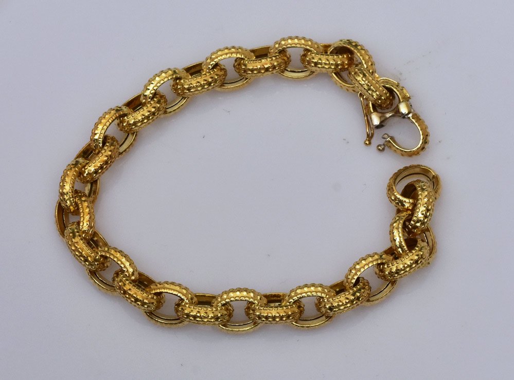 18k Gold Italian Link Bracelet (1 of 1)
