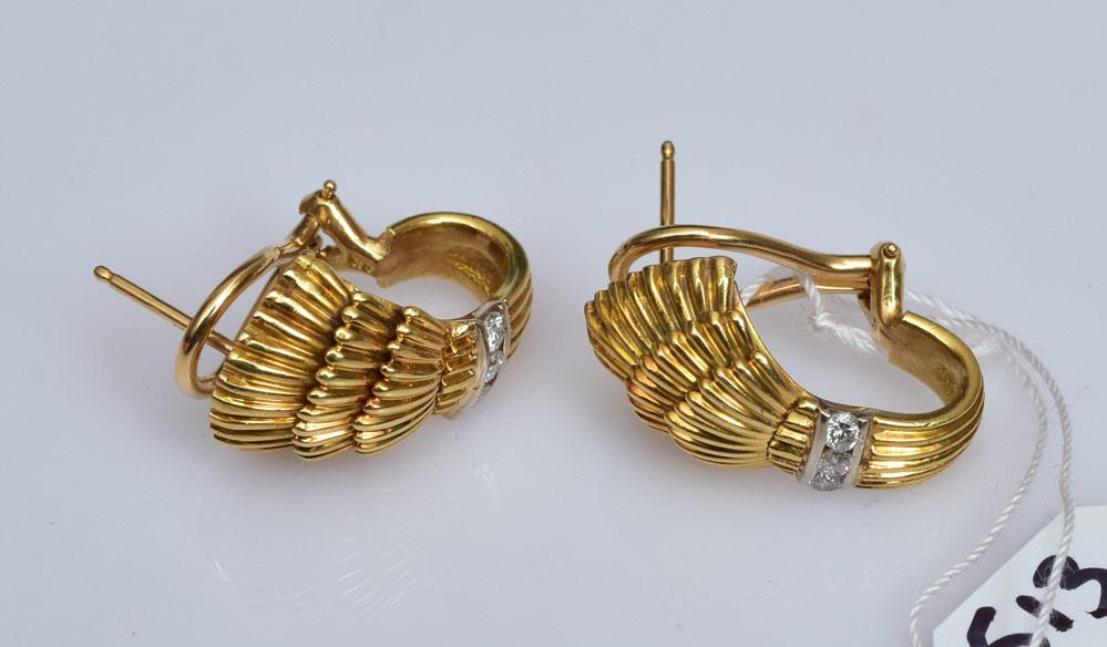 18k Gold Diamond Earrings (1 of 1)