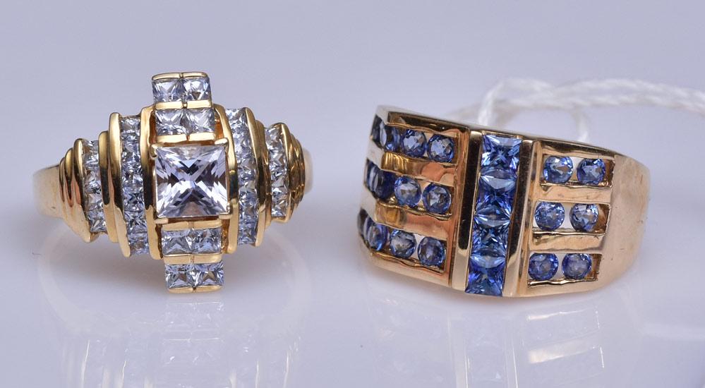 Two 14k Gold Sapphire Rings (1 of 1)