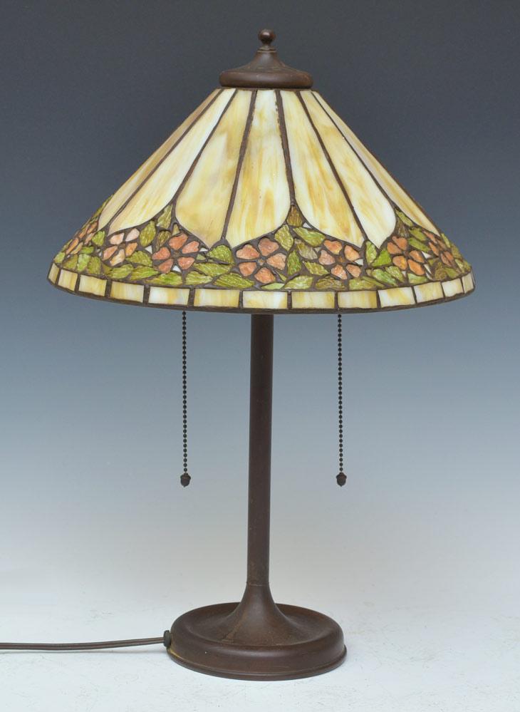 American Leaded Glass Table Lamp (1 of 5)