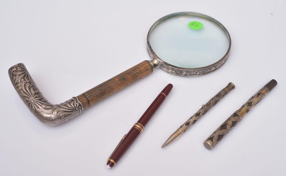 Group of Pens and Magnifying Glass (1 of 1)