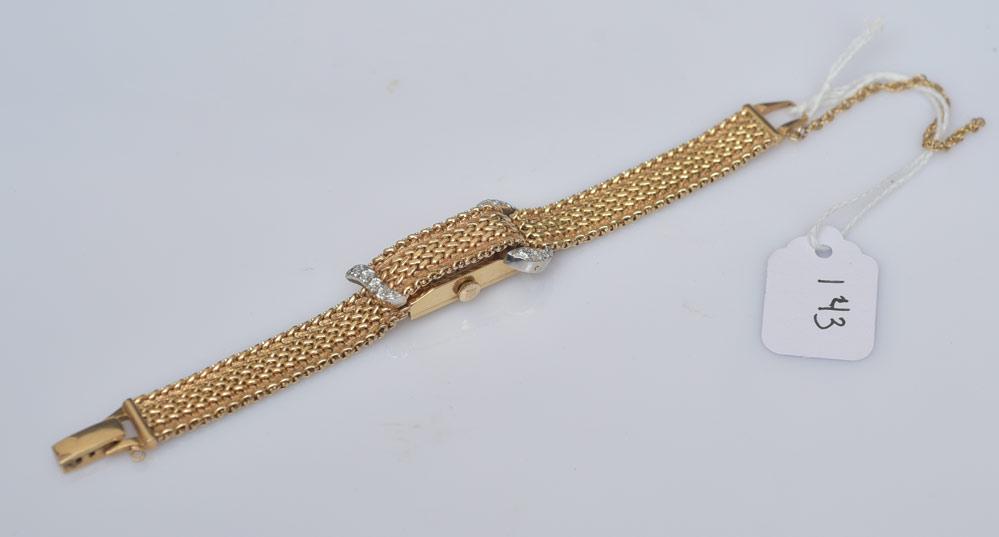 14k Gold Diamond Ladies Wrist Watch (1 of 2)