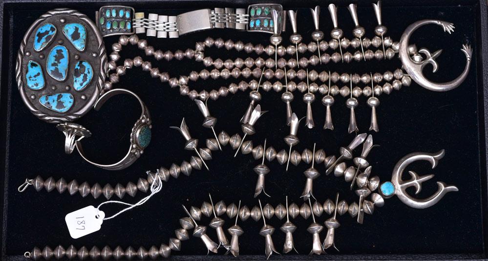 Navajo Turquoise and Silver Jewelry (1 of 2)