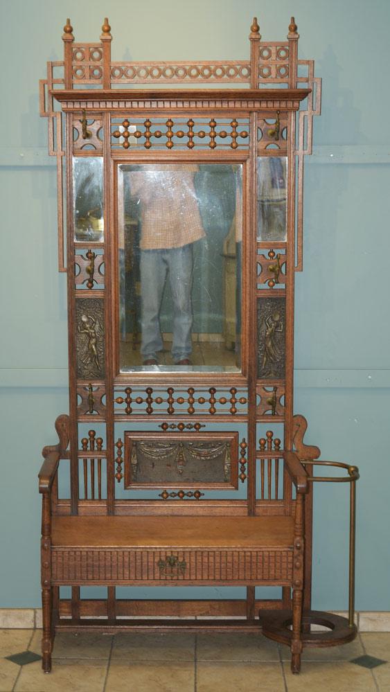 American Aesthetic Movement Oak Halltree (1 of 11)