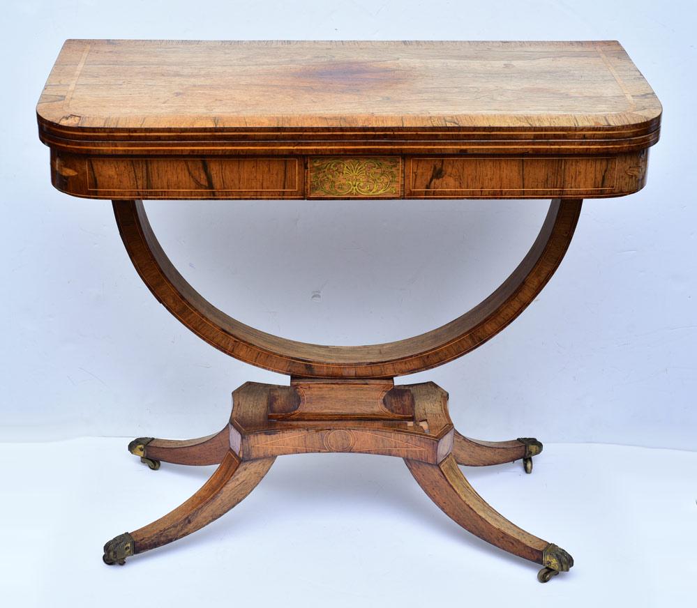 Regency Inlaid Card Table (1 of 2)