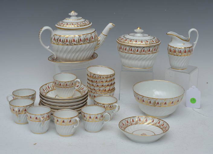 English Porcelain Tea Set Jul 28, 2021 Fairfield Auction, LLC in CT