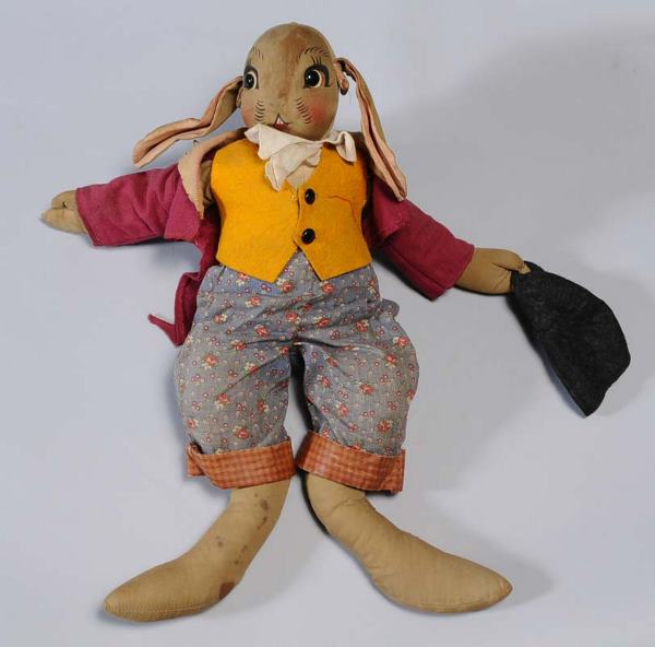 PETER RABBIT STUFFED TOY cloth, 19" high circa 1940: PETER RABBIT STUFFED TOY cloth, 19" high circa 1940