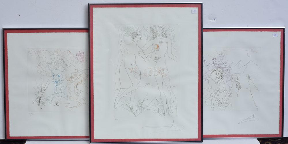 Three Salvador Dali Etchings (1 of 4)