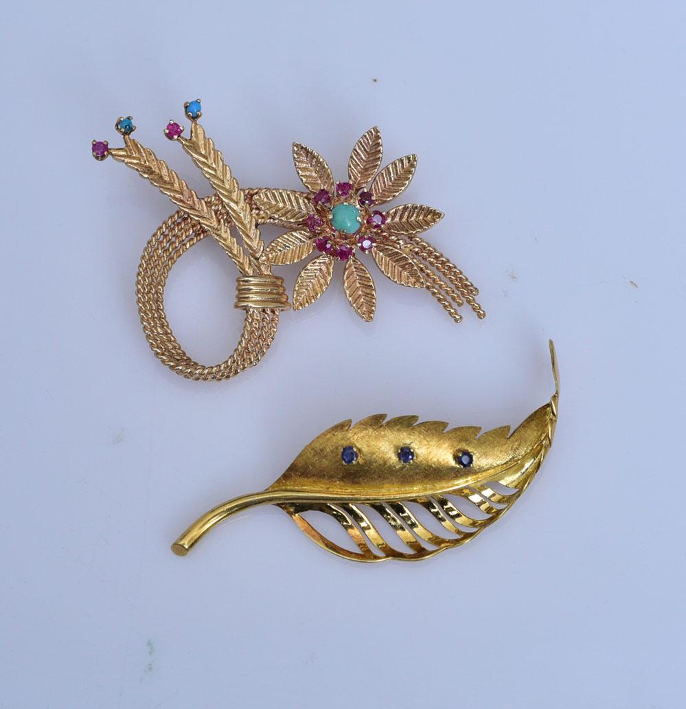 Two Gold Brooches (1 of 1)