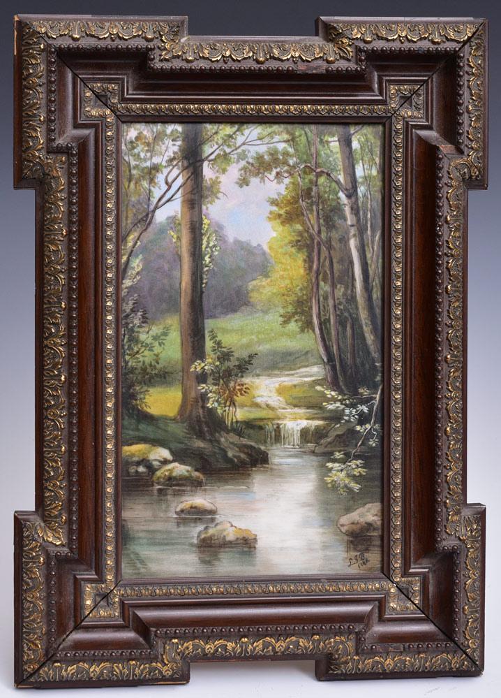 attributed to KPM Hand Painted Plaque (1 of 6)