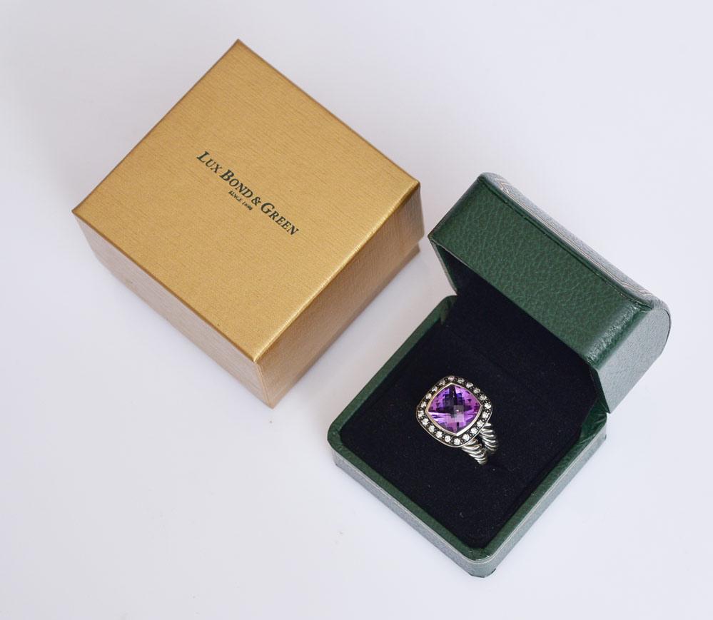 David Yurman Amethyst and Diamond Ring (1 of 2)