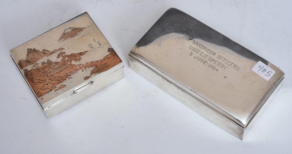 Two Sterling Silver Cigar Boxes (1 of 1)