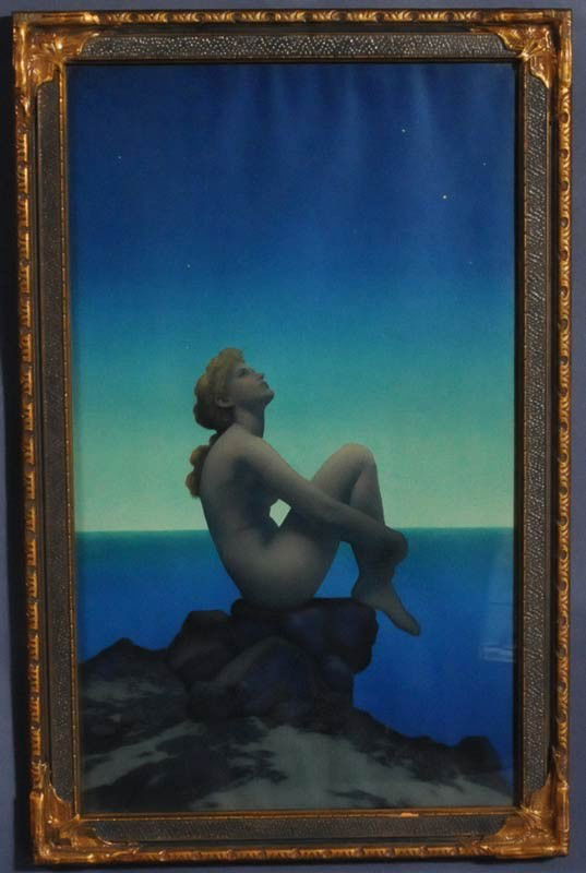 MAXFIELD PARRISH Stars 30"x 18" lithograph The Hous: MAXFIELD PARRISH Stars 30"x 18" lithograph The House of Art, New York circa 1930