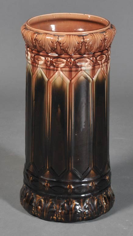 MAJOLICA UMBRELLA STAND: MAJOLICA UMBRELLA STAND SHIPPING: International shipping through a third party shipper. Packing & shipping within the Continental USA available through Fairfield Auction. The amount quoted excludes in