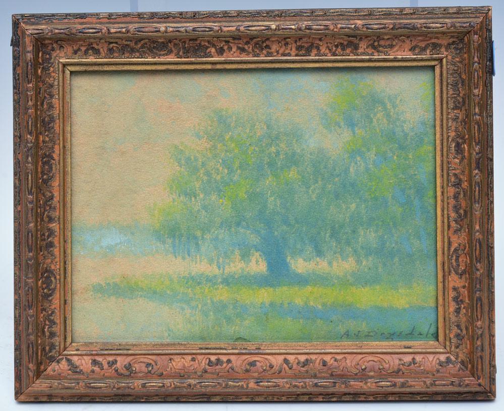 Alexander Drysdale (2): Louisiana Landscapes each 6" x 9" watercolor both signed