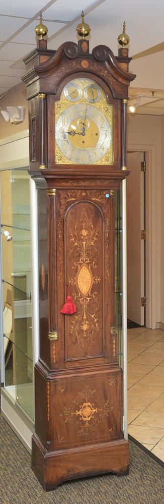 Edwardian Marquetry Tall Case Clock (1 of 11)