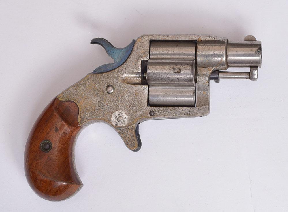 19th Century Colt Spur Trigger Revolver: with rosewood grips 1 1/2" barrel, 5 3/8" long overall serial # 6975, circa 1875 This lot can be sold/shipped to bidders within the USA only.