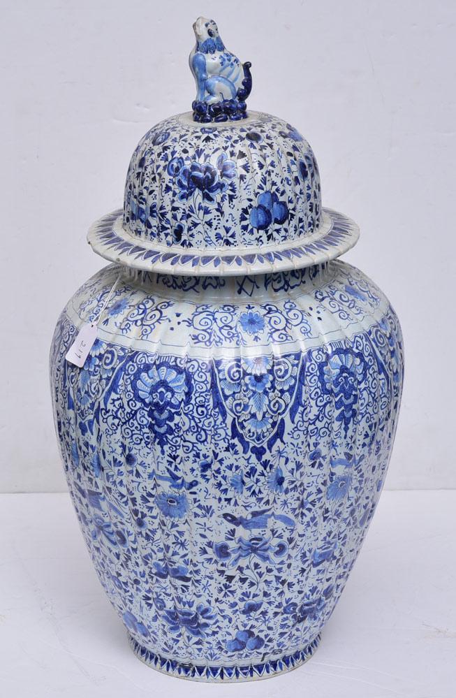Large Dutch Faience Covered Jar (1 of 5)