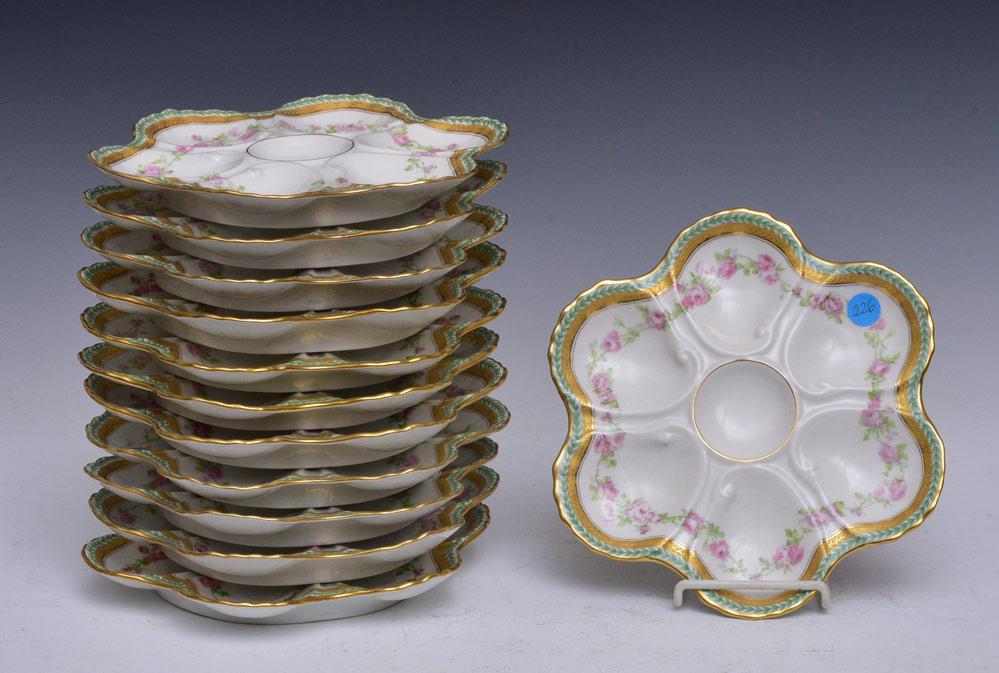 Set of (12) Limoges Oyster Plates (1 of 2)