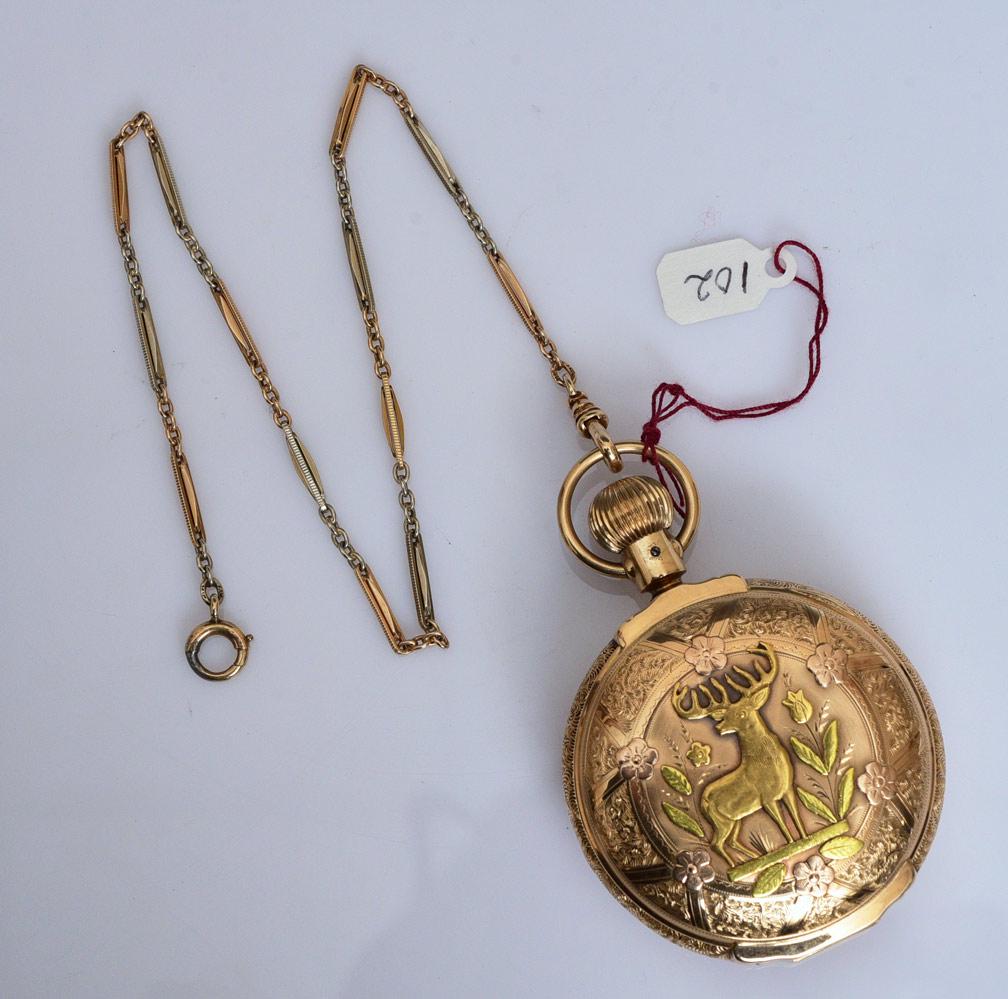 Waltham 14k Gold Two Tone Pocket Watch (1 of 5)