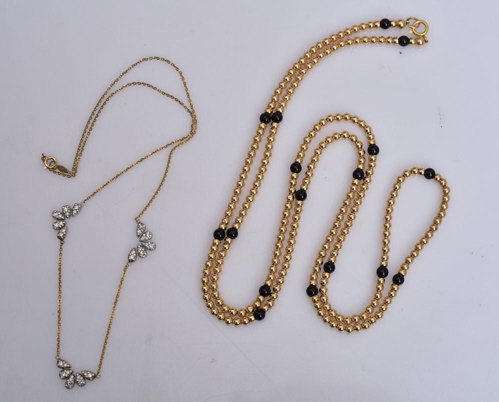 Two 14k Gold Necklaces (1 of 2)