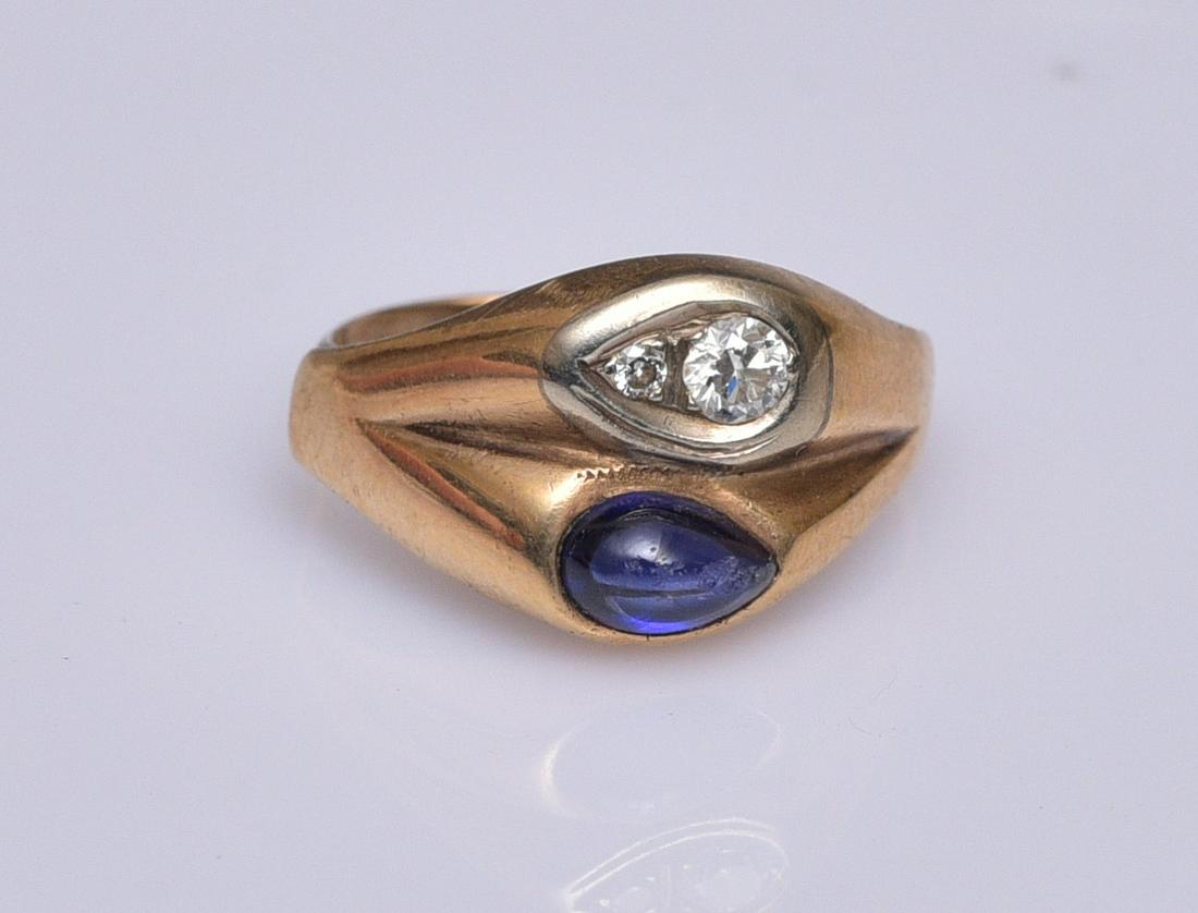 14k Gold Sapphire and Diamond Ring (1 of 1)