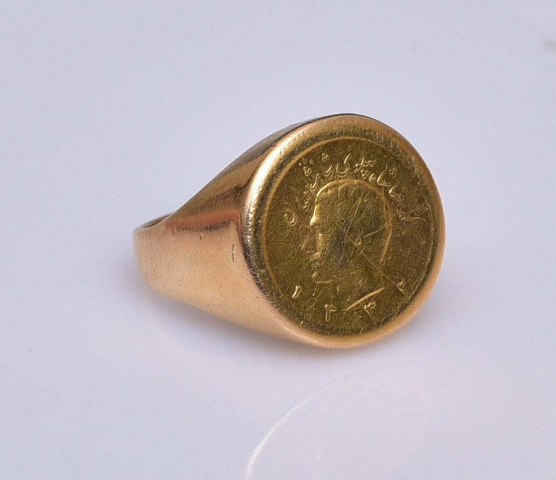 14k Gold Iranian Coin Ring (1 of 2)