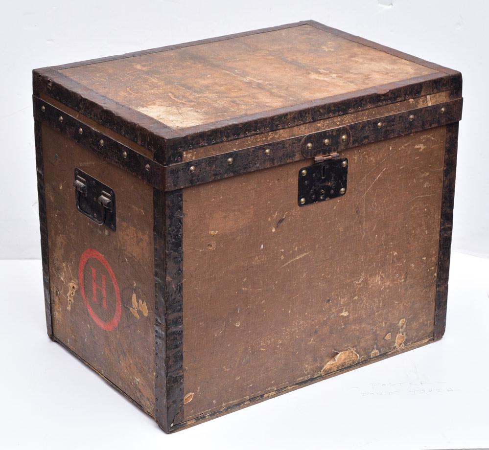 Louis Vuitton Trunk: 23 1/2" x 16 1/2", 20" high No. 41950 on inside label