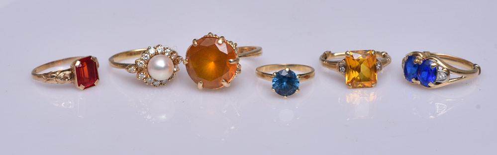 10k and 14k Gold Rings (6) (1 of 1)