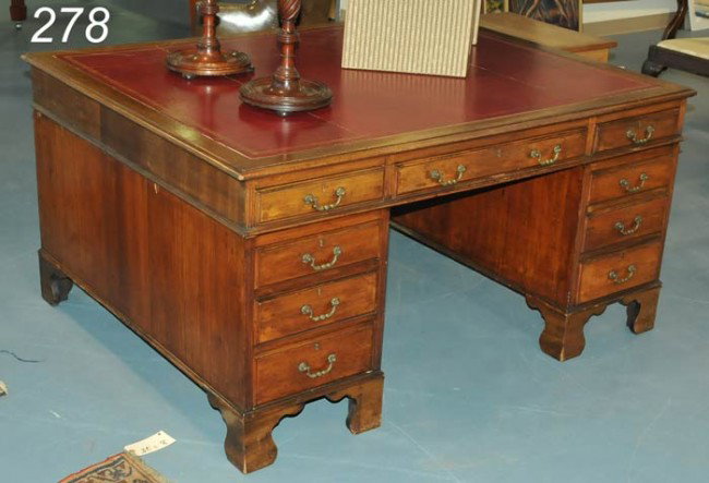 GEORGE III STYLE PARTNERS DESK: GEORGE III STYLE PARTNERS DESK