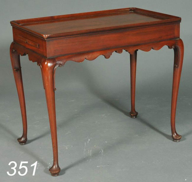 KITTENGER TEA TABLE Colonial Williamsburg 26 1/2": KITTENGER TEA TABLE Colonial Williamsburg 26 1/2" high
