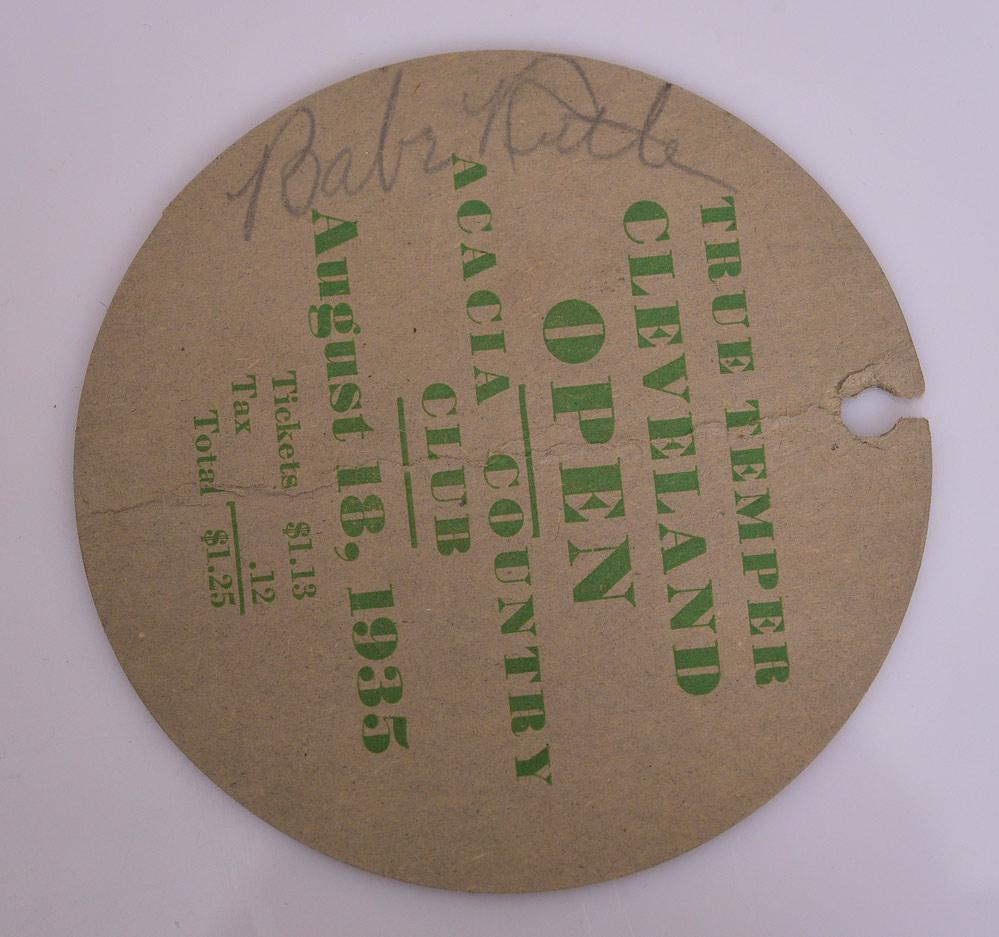 Babe Ruth Autograph, Golf Tournament Tag (1 of 4)