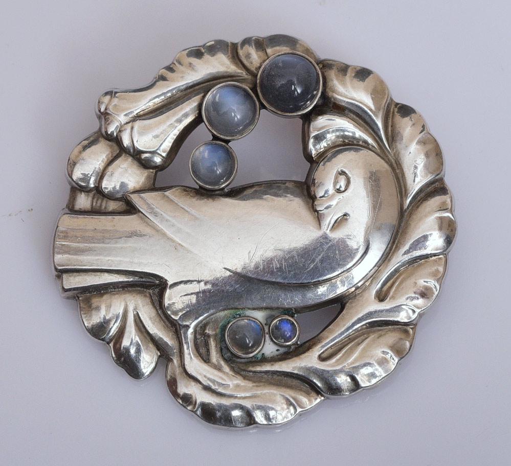 Georg Jensen Sterling Silver Dove Brooch (1 of 2)