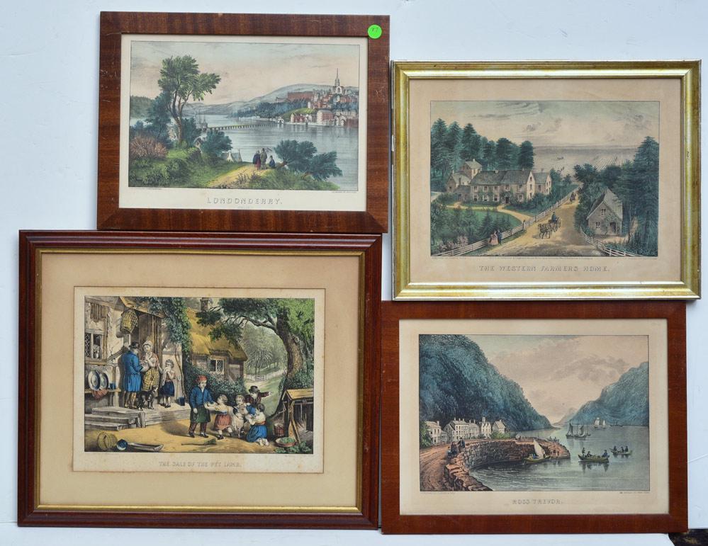Currier & Ives Lithographs (4) (1 of 2)