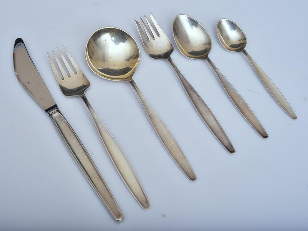 Georg Jensen, Denmark Sterling Silver Flatware Set (1 of 2)