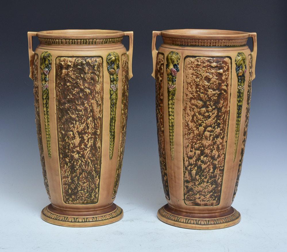 Two Roseville Pottery Florentine I Umbrella Stands (1 of 1)