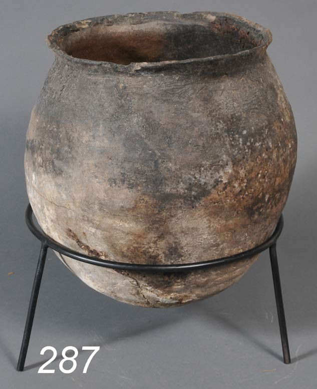 PREHISTORIC EARTHENWARE VESSEL 15" diameter: PREHISTORIC EARTHENWARE VESSEL 15" diameter