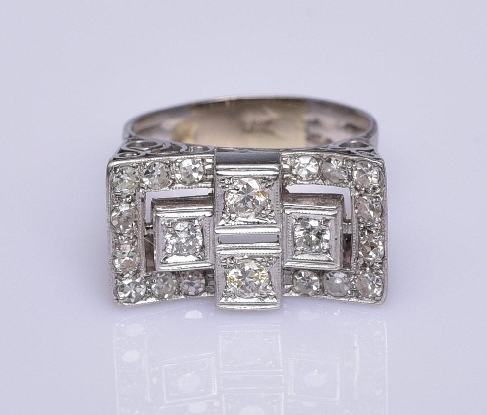 14k Gold Diamond "Moderne" Ring (1 of 2)
