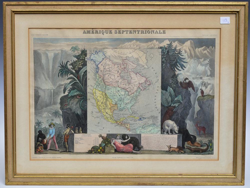 Two Victor Levasseur Maps of the Americas (1 of 2)