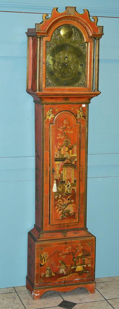 George III Style Chinoiserie Tall Case Clock (1 of 6)