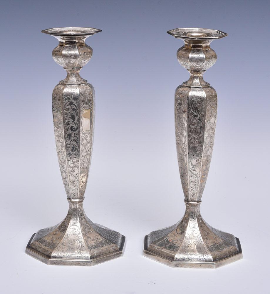 Gorham Sterling Silver Candlesticks (1 of 1)