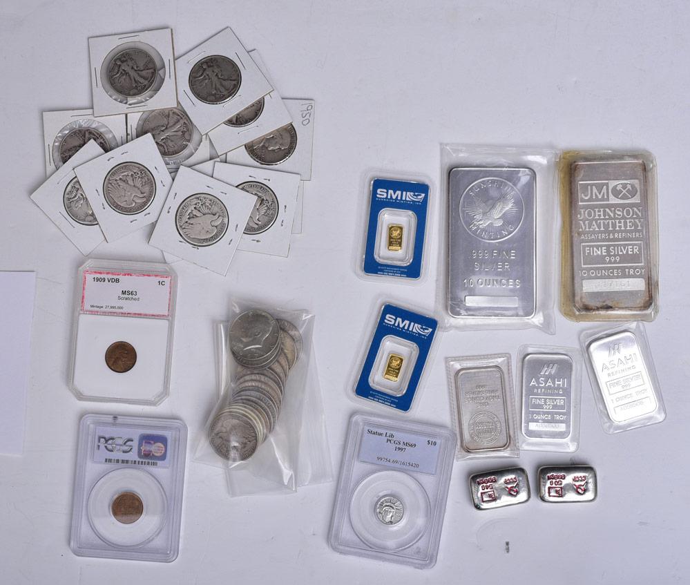 Group of Coins and Bullion (1 of 1)