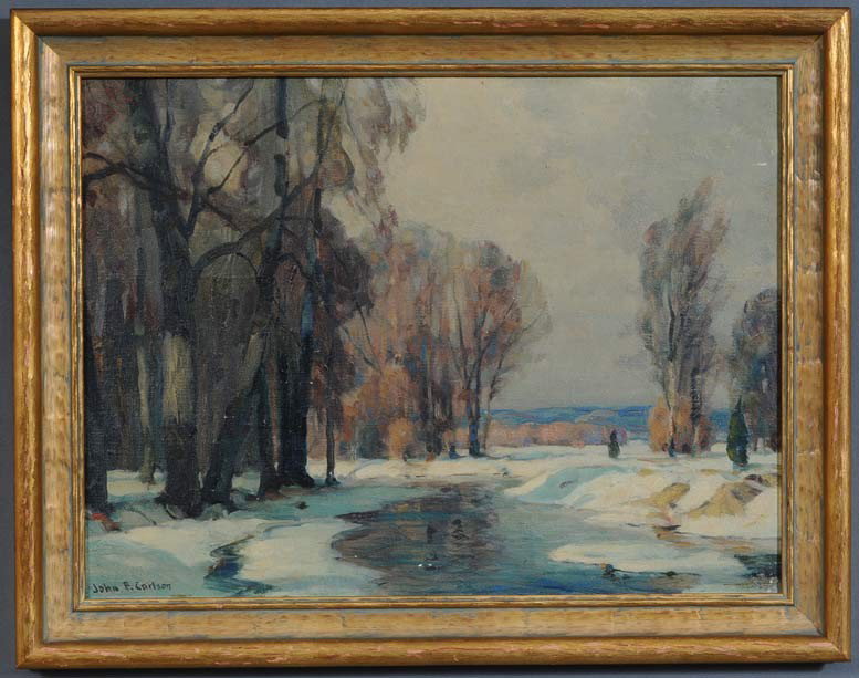 JOHN FABIAN CARLSON Sunny Bends 12" x 16" oil on bo - 2