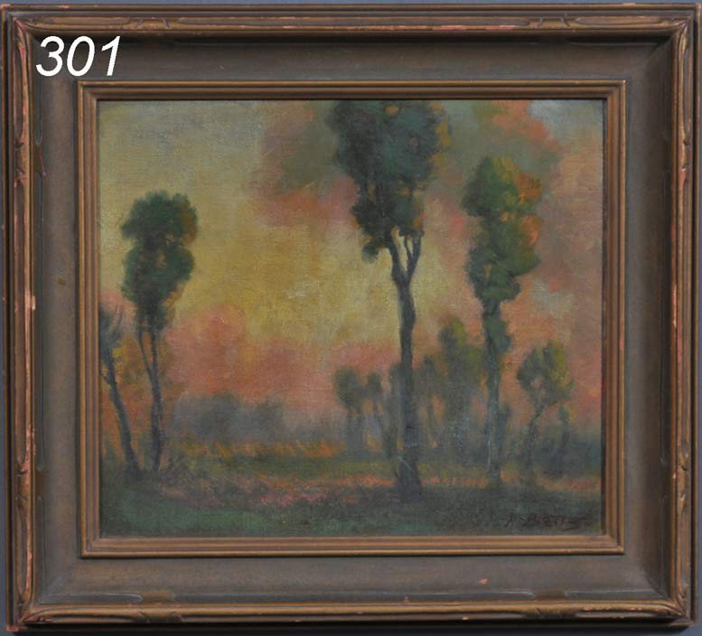 HAROLD H. BETTS Landscape 10"x12" oil on board sig: HAROLD H. BETTS Landscape 10"x12" oil on board signed lower right