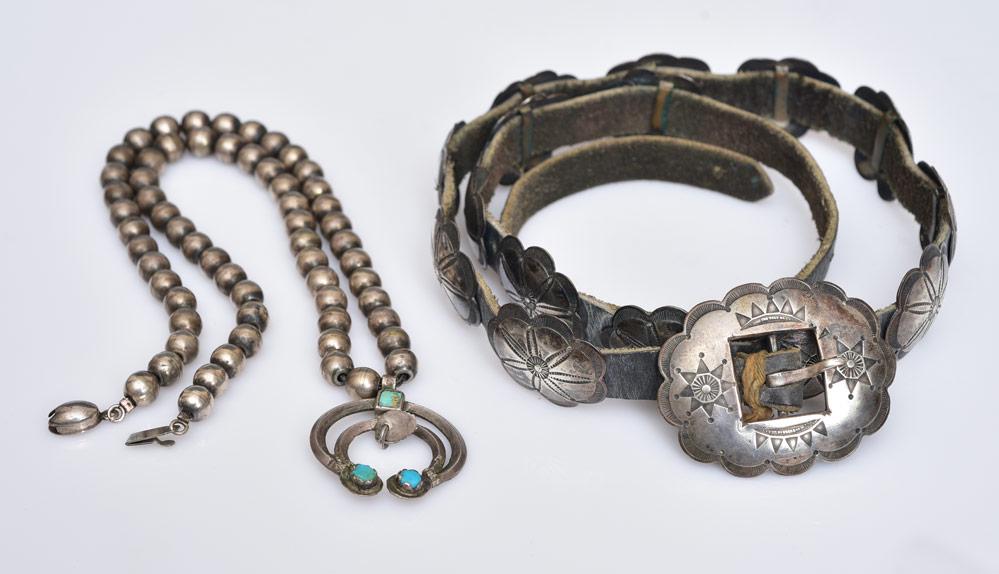 Child's Navajo Concha Belt and Squash Necklace (1 of 4)