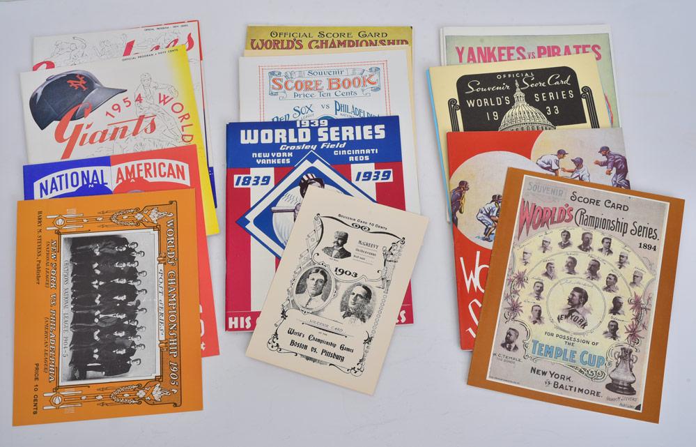 World Series Programs- Reprints: 25 programs from the series each from an edition of 1000 printed Robert D. Opie, Publisher, Santa Clara, California 1981-1986