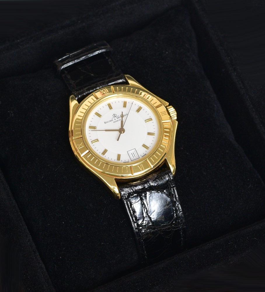 18k Gold Baume & Mercier Malibu Gent's Wrist Watch (1 of 3)