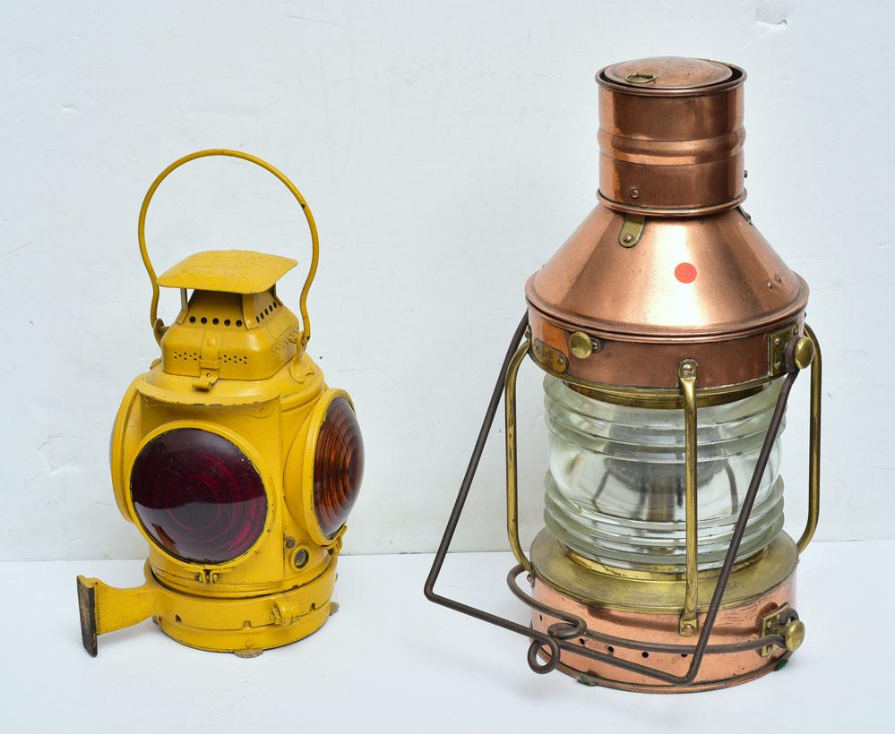Copper Ships Lantern and Railroad Lantern (1 of 1)